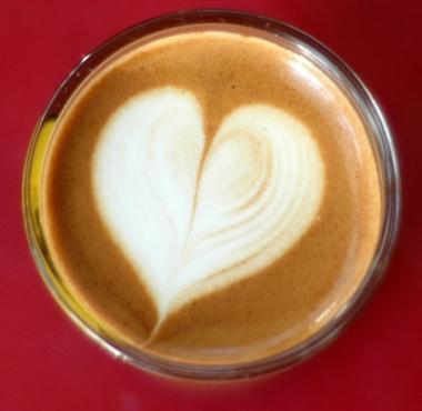 latte art szív