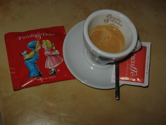 lucaffé piccolo & dolce podos kávéteszt eszpresszó