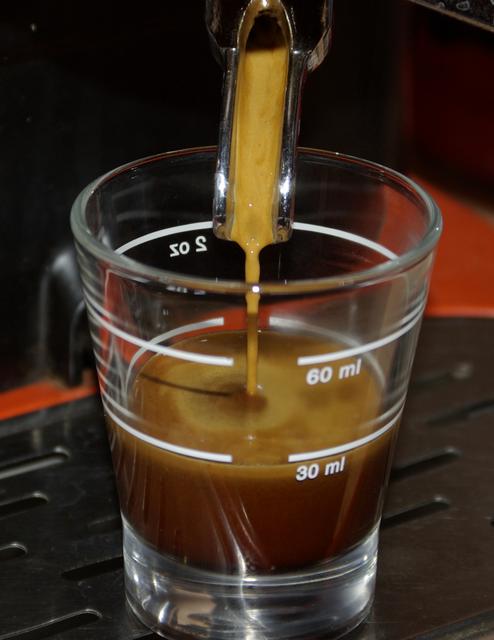 pellini decaffeinato szemes kávé teszt shot