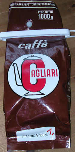 cagliari gran arabica kávé csomagolás