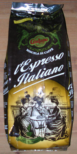 giuliano espresso italiano szemeskávé csomagolás