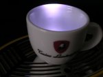 lamborghini opera kapszulás kávégép csészevilágítás