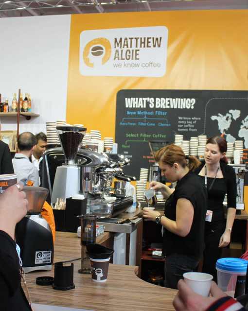 kávézás a Matthew Algie-nál